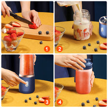 Load image into Gallery viewer, 300ml Portable Juicer Blender Electric Fruit Juicer USB Charging Lemon Orange Fruit Juicing Cup Smoothie Blender Machine