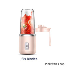 Load image into Gallery viewer, 300ml Portable Juicer Blender Electric Fruit Juicer USB Charging Lemon Orange Fruit Juicing Cup Smoothie Blender Machine