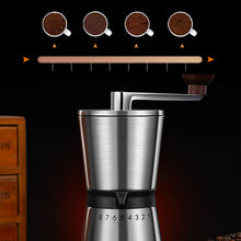 Load image into Gallery viewer, 6/8 Gears Adjustable Home Portable Manual Coffee Grinder Mini Stainless Steel Handmade Coffee Bean Grinder Hand Crank Tools
