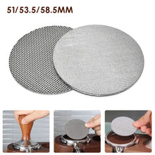 Load image into Gallery viewer, 51/53.5/58.5mm Reusable Coffee Filter Screen Portafilter Barista Coffee Making Puck Screen Filter 316L Stainless Steel 150μm Mesh for Espresso Machine