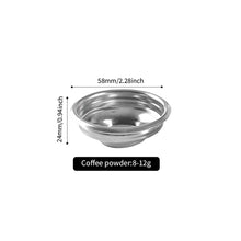 Load image into Gallery viewer, 51/58mm 304 Stainless Steel 1/2/Clean Cup Coffee Filter Blind Bowl Non-Pressurized Precision Portafilter For Espresso Machines