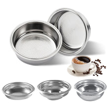 Load image into Gallery viewer, 51/58mm 304 Stainless Steel 1/2/Clean Cup Coffee Filter Blind Bowl Non-Pressurized Precision Portafilter For Espresso Machines
