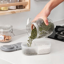 Load image into Gallery viewer, Double Compartment Covered Kitchen Food Grain Sealed Tank Snacks Storage Box Multifunctional Kitchen Refrigerator Plastic Container