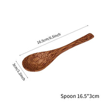 Load image into Gallery viewer, 12-14.5cm Natural Coconut Bowl and Spoon Creative Wooden Fruit Salad Coco Smoothie Ramen Bowl Mixing Bowl Healthy Diet Tableware