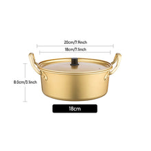 Load image into Gallery viewer, Korean Ramen Noodles Pot Aluminum Soup Pot With Lid Noodles Milk Egg Soup Cooking Pot Fast Heating For Kitchen Cookware
