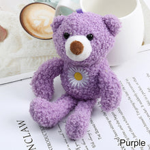 Load image into Gallery viewer, 18cm Cute Plush Bear Toy with Embroidery Daisy Gift Bouquet Decoration Bear Doll Wedding Stuffed Bears Gifts