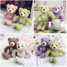 Load image into Gallery viewer, 18cm Cute Plush Bear Toy with Embroidery Daisy Gift Bouquet Decoration Bear Doll Wedding Stuffed Bears Gifts