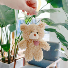 Load image into Gallery viewer, 12cm Cute Bear Plush Keyring Pendant Soft Stuffed Plush Keychain Toy Backpack Pendant Birthday Gifts For Children
