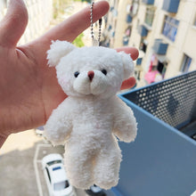 Load image into Gallery viewer, 12cm Cute Bear Plush Keyring Pendant Soft Stuffed Plush Keychain Toy Backpack Pendant Birthday Gifts For Children