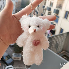 Load image into Gallery viewer, 12cm Cute Bear Plush Keyring Pendant Soft Stuffed Plush Keychain Toy Backpack Pendant Birthday Gifts For Children