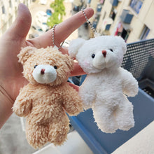 Load image into Gallery viewer, 12cm Cute Bear Plush Keyring Pendant Soft Stuffed Plush Keychain Toy Backpack Pendant Birthday Gifts For Children