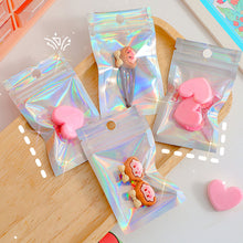 Load image into Gallery viewer, 10/50Pcs Self-Sealing Laser Packaging Storage Bag Translucent Zip Lock Bag Jewelry Xmas Valentine's Day Gift Packaging