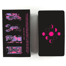 Load image into Gallery viewer, Neon Moon Tarot Deck Pocket Size with Tuck Box Tarot Cards for Fate Divination Board Game Prophecy Divination Deck