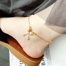 Load image into Gallery viewer, Hollow Butterfly Studded with Pendant Anklet Gold Fashion Women Summer Beach Ankle Bracelet Foot Chain Jewelry Jewelry