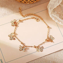 Load image into Gallery viewer, Fashion Butterfly Pendant Bracelet Simple Temperament Beach Ankle Foot Ornament Hollow Butterfly Bracelet Women Jewelry