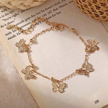 Load image into Gallery viewer, Fashion Butterfly Pendant Bracelet Simple Temperament Beach Ankle Foot Ornament Hollow Butterfly Bracelet Women Jewelry