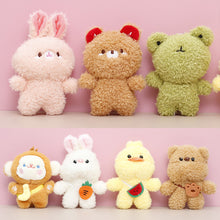 Load image into Gallery viewer, Cute Plush Cartoon Couple Animal Toy Keychain Decoration Pendant Gifts Wedding Party Guest Presents Bouquet Decoration Plush Toys