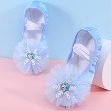 Load image into Gallery viewer, Cartoon Children's Soft Soled Dancing Shoes Blue Pink Lace Ballet Shoes Girl Princess Children's Ballet Special Training Shoes Dancing Shoes