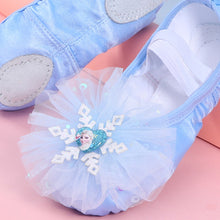 Load image into Gallery viewer, Cartoon Children's Soft Soled Dancing Shoes Blue Pink Lace Ballet Shoes Girl Princess Children's Ballet Special Training Shoes Dancing Shoes