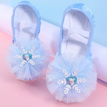 Load image into Gallery viewer, Cartoon Children's Soft Soled Dancing Shoes Blue Pink Lace Ballet Shoes Girl Princess Children's Ballet Special Training Shoes Dancing Shoes