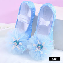 Load image into Gallery viewer, Cartoon Children's Soft Soled Dancing Shoes Blue Pink Lace Ballet Shoes Girl Princess Children's Ballet Special Training Shoes Dancing Shoes