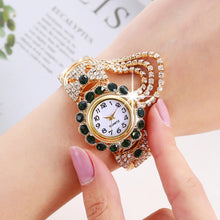 Load image into Gallery viewer, Luxury Rhinestone Quartz Watch Shiny Fashion Women Watches Stable Performance Bracelet Watch for Daily Life Ladies Wristwatch