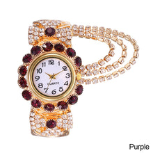 Load image into Gallery viewer, Luxury Rhinestone Quartz Watch Shiny Fashion Women Watches Stable Performance Bracelet Watch for Daily Life Ladies Wristwatch