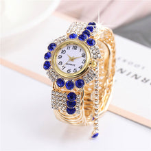 Load image into Gallery viewer, Luxury Rhinestone Quartz Watch Shiny Fashion Women Watches Stable Performance Bracelet Watch for Daily Life Ladies Wristwatch