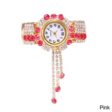 Load image into Gallery viewer, Luxury Rhinestone Quartz Watch Shiny Fashion Women Watches Stable Performance Bracelet Watch for Daily Life Ladies Wristwatch