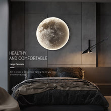 Load image into Gallery viewer, Modern LED Moon Wall Lamp Indoor Lighting Night Light for Studio Living Bedroom Home Decor Background Fixture Lights