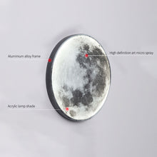 Load image into Gallery viewer, Modern LED Moon Wall Lamp Indoor Lighting Night Light for Studio Living Bedroom Home Decor Background Fixture Lights