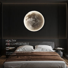Load image into Gallery viewer, Modern LED Moon Wall Lamp Indoor Lighting Night Light for Studio Living Bedroom Home Decor Background Fixture Lights
