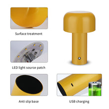Load image into Gallery viewer, Mushroom Table Lamp Night Light Portable Cordless Touch Rechargeable Decor Lamp USB Bedside Lamp Desktop Lamp