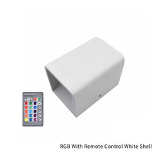 Load image into Gallery viewer, Nordic RGB LED Wall Light Dimmable Square Up Down Lamps With Remote Control For Bedside Bedroom Sconce Living Room Home Decoration