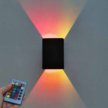 Load image into Gallery viewer, Nordic RGB LED Wall Light Dimmable Square Up Down Lamps With Remote Control For Bedside Bedroom Sconce Living Room Home Decoration