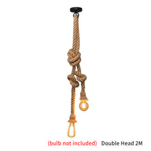 Load image into Gallery viewer, Creative Retro Hemp Rope Pendant Light American Industrial Hanging Lamps Loft Country Style Ceiling Lamps E27 Edison LED