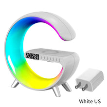 Load image into Gallery viewer, LED App Control RGB Night Light Atmosphere Lamps Digital Alarm Clock Speaker Wireless Charger Children Sleep Bedroom Decoration
