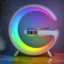 Load image into Gallery viewer, LED App Control RGB Night Light Atmosphere Lamps Digital Alarm Clock Speaker Wireless Charger Children Sleep Bedroom Decoration