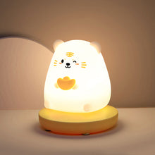 Load image into Gallery viewer, Cute Animal LED Night Lights For Children Bedroom Piglet Rabbit USB Rechargeable Silicone Lamp Touch Sensor Dimmable Kid's Gift