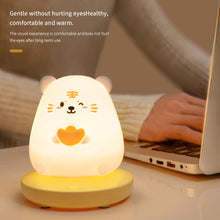 Load image into Gallery viewer, Cute Animal LED Night Lights For Children Bedroom Piglet Rabbit USB Rechargeable Silicone Lamp Touch Sensor Dimmable Kid's Gift