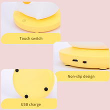 Load image into Gallery viewer, Cute Animal LED Night Lights For Children Bedroom Piglet Rabbit USB Rechargeable Silicone Lamp Touch Sensor Dimmable Kid's Gift