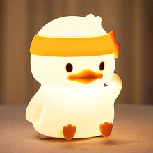 Load image into Gallery viewer, Cute Duck LED Night Lights For Children Bedroom USB Rechargeable Silicone Lamp Touch Sensor Dimmable Kid's Gift