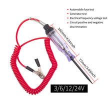 Load image into Gallery viewer, DC 6V 12V 24V Auto Circuit Tester Electrical Truck Voltage Tester Pen Probe Lamp Auto Car Light Circuit Tester Lamp Detector Diagnostic Test Tools
