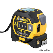 Load image into Gallery viewer, 3 in 1 40M/60M Laser Rangefinder 5M Tape Measure Ruler LCD Display with Backlight Distance Meter Building Measurement Device