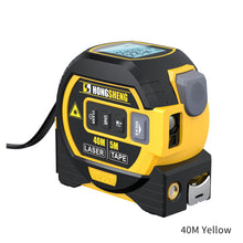 Load image into Gallery viewer, 3 in 1 40M/60M Laser Rangefinder 5M Tape Measure Ruler LCD Display with Backlight Distance Meter Building Measurement Device