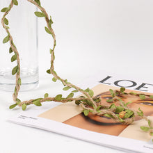 Load image into Gallery viewer, 3M Simulation Green Leaves Weaving Hemp Rope DIY Wedding Birthday Wedding Decoration Rattan Gift Bouquet Packaging Rope