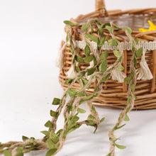 Load image into Gallery viewer, 3M Simulation Green Leaves Weaving Hemp Rope DIY Wedding Birthday Wedding Decoration Rattan Gift Bouquet Packaging Rope
