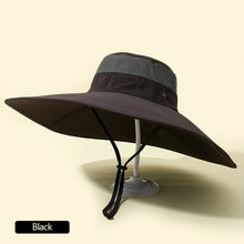 Load image into Gallery viewer, 14CM Widened Large Brim Sun Hat Outdoor Outing Fishing Mountaineering Sunscreen Fisherman's Hat Waterproof Breathable Quick Drying Fashion Jungle Hat Unisex