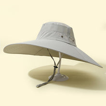 Load image into Gallery viewer, 14CM Widened Large Brim Sun Hat Outdoor Outing Fishing Mountaineering Sunscreen Fisherman's Hat Waterproof Breathable Quick Drying Fashion Jungle Hat Unisex