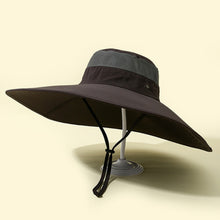 Load image into Gallery viewer, 14CM Widened Large Brim Sun Hat Outdoor Outing Fishing Mountaineering Sunscreen Fisherman's Hat Waterproof Breathable Quick Drying Fashion Jungle Hat Unisex